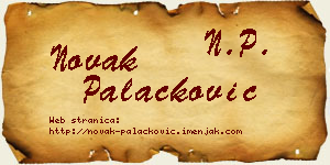 Novak Palačković vizit kartica